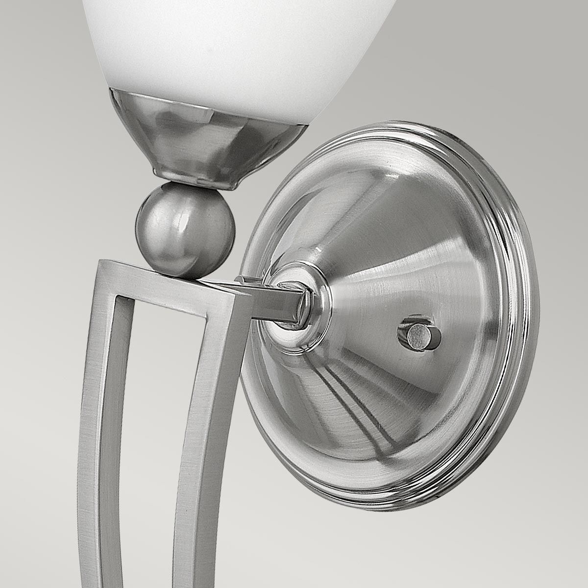Elegant Bolla Modern Wall Sconce in Brushed Nickel