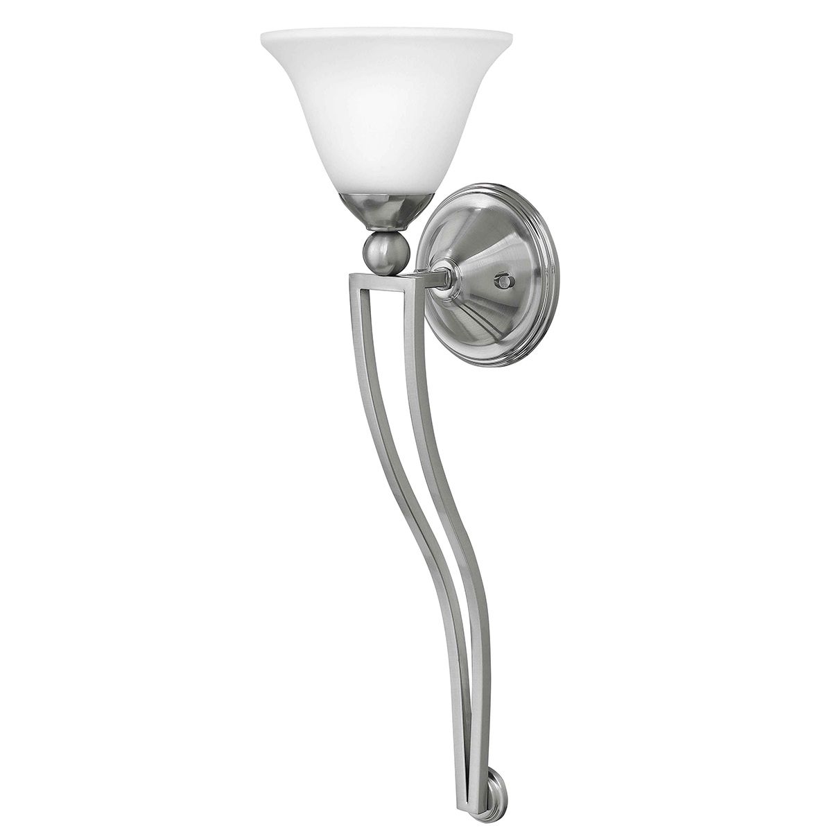 Elegant Bolla Modern Wall Sconce in Brushed Nickel