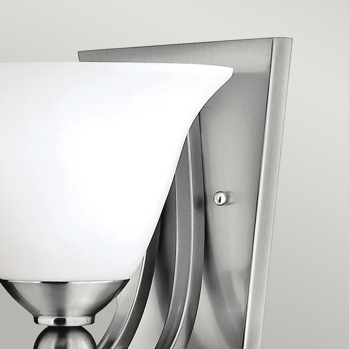 Elegant Brushed Nickel 1lt Wall Sconce