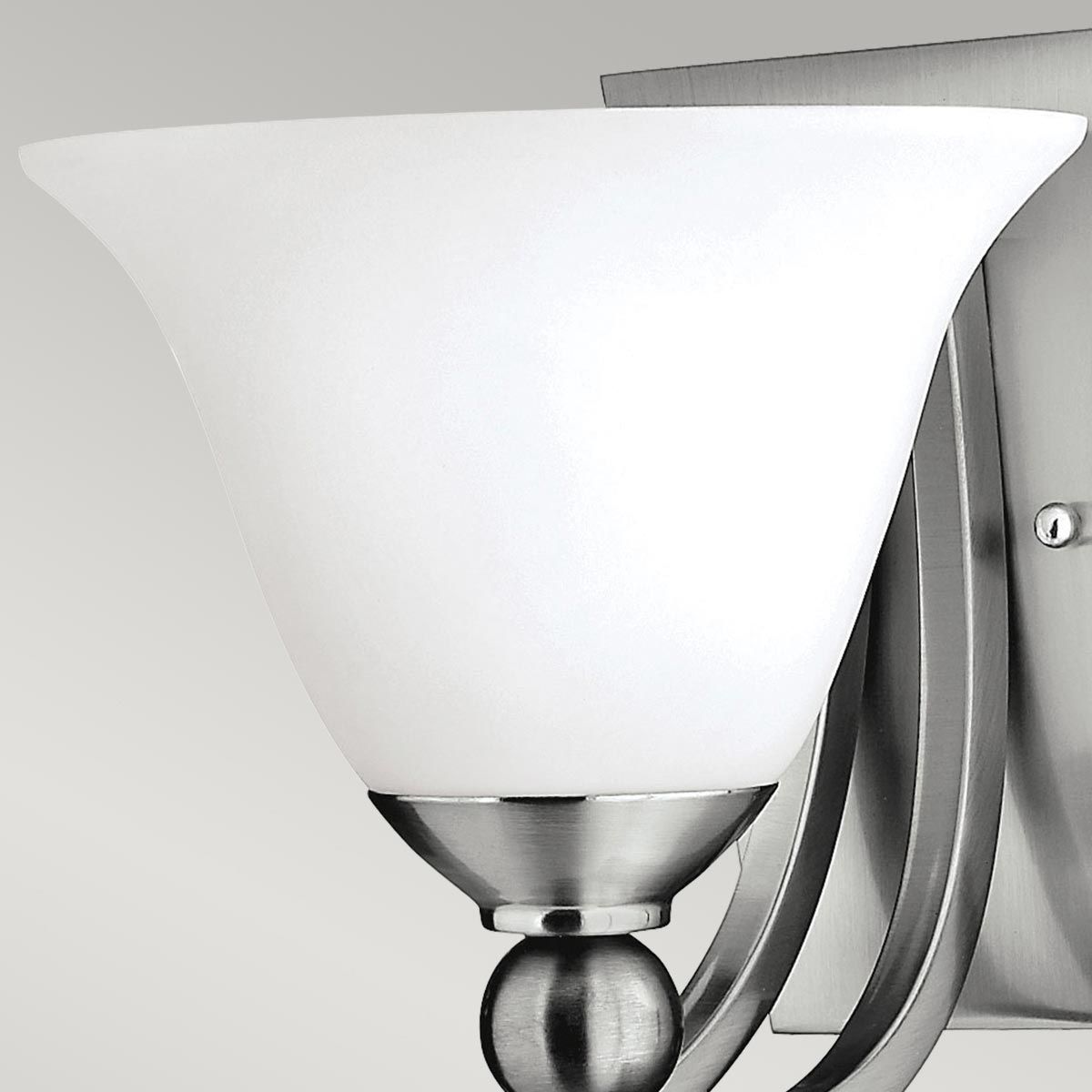 Elegant Brushed Nickel 1lt Wall Sconce