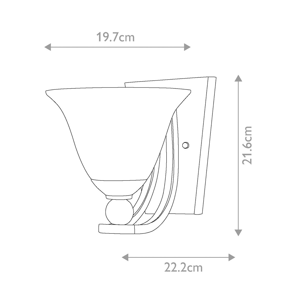 Elegant Brushed Nickel 1lt Wall Sconce