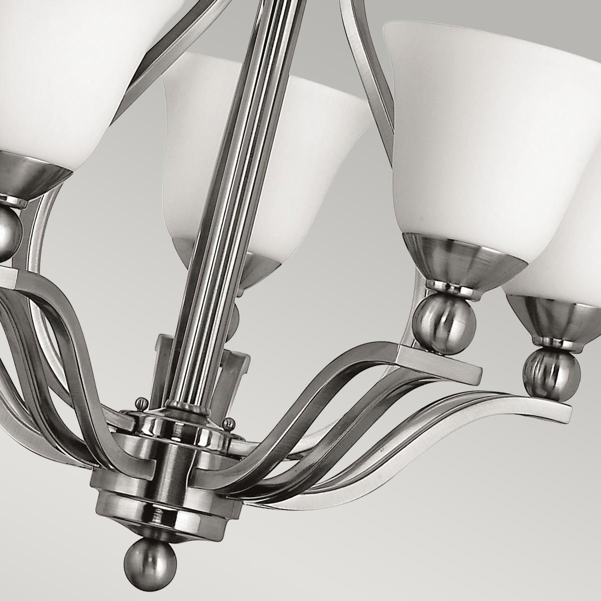 Elegant Bolla 5-Light Modern Chandelier in Brushed Nickel