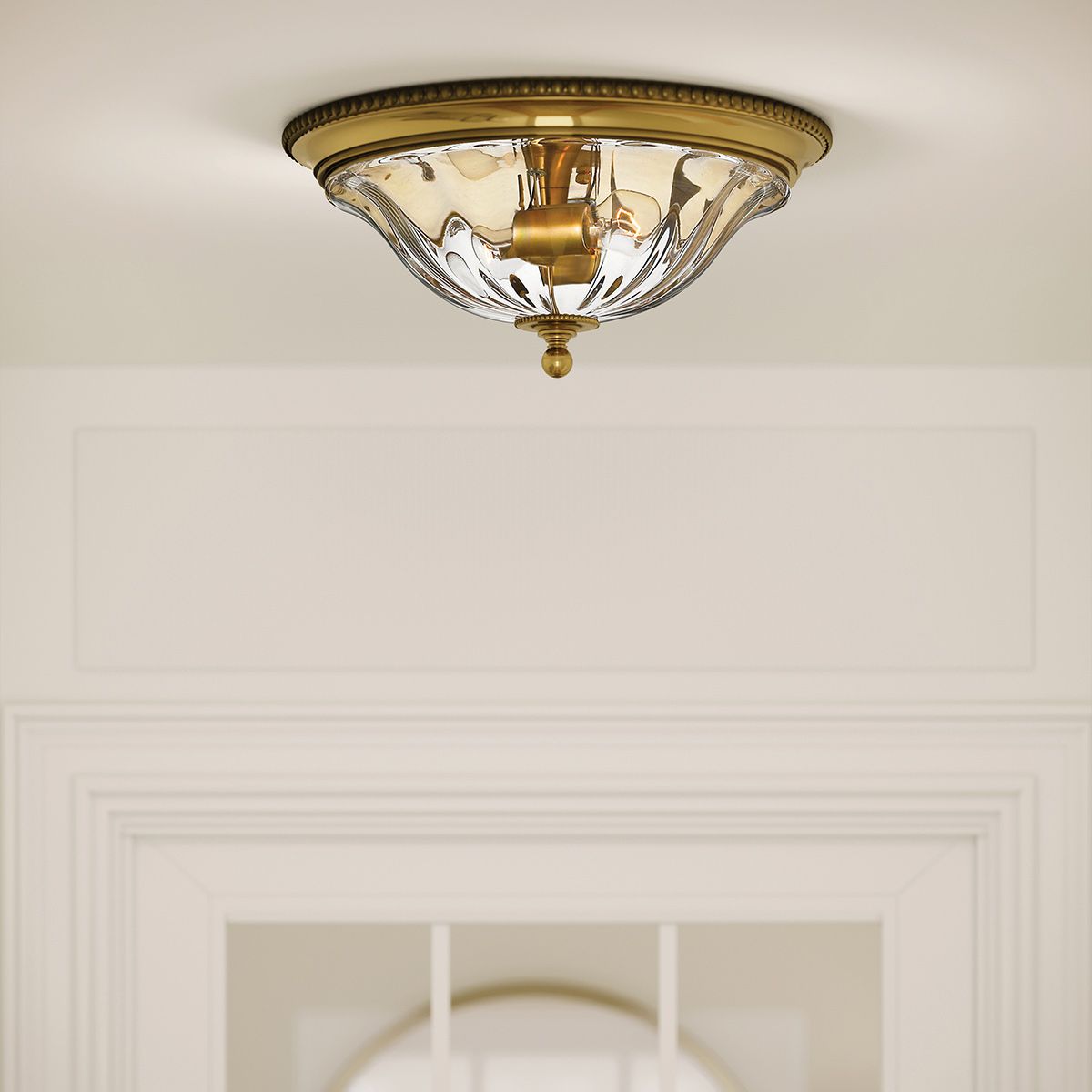 New England Brass Flush Light