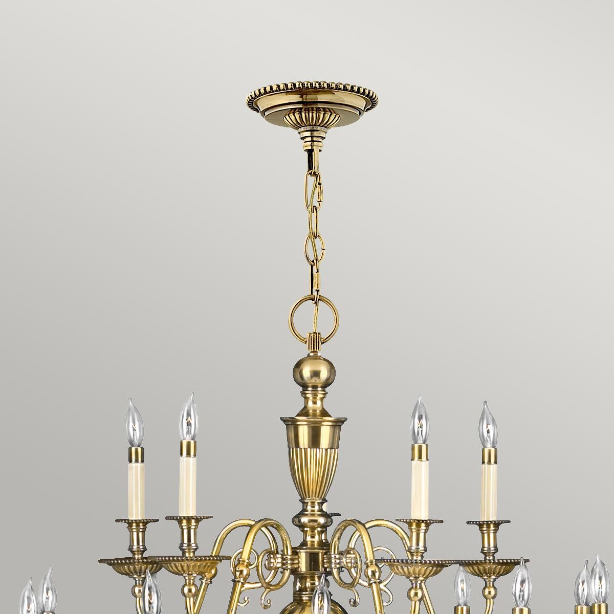 Cambridge 25-Light Brass Chandelier with Classic Elegance