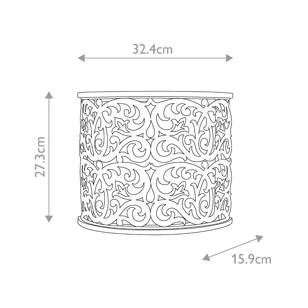 Elegant Carabel Brushed Champagne Wall Fixture