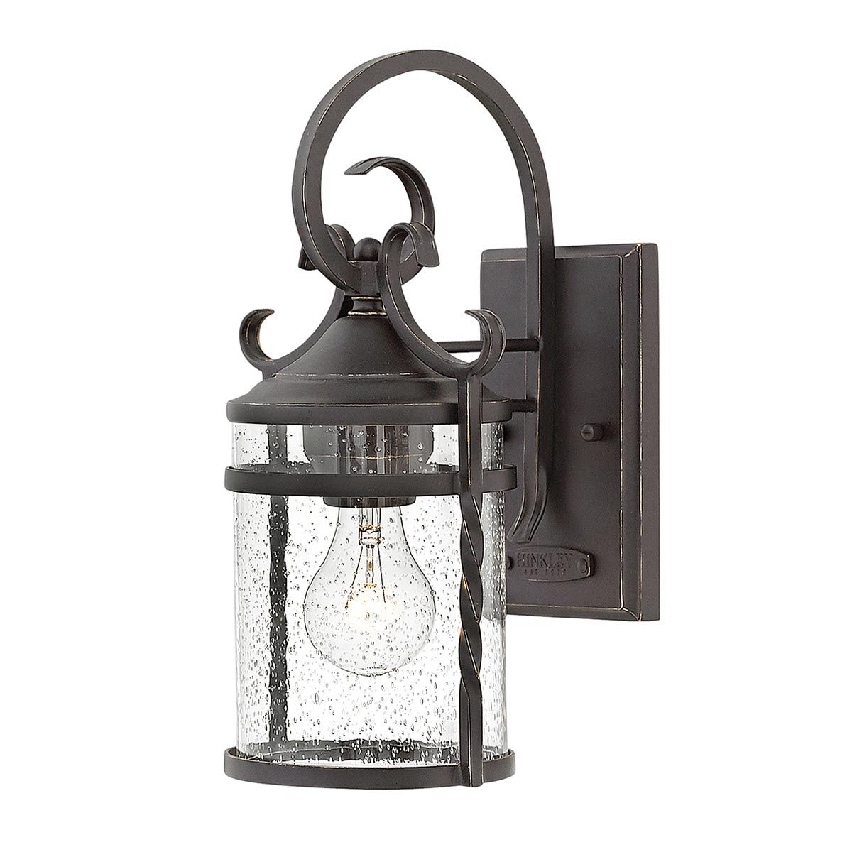 Casa Olde Black Rustic Scrollwork Wall Lantern