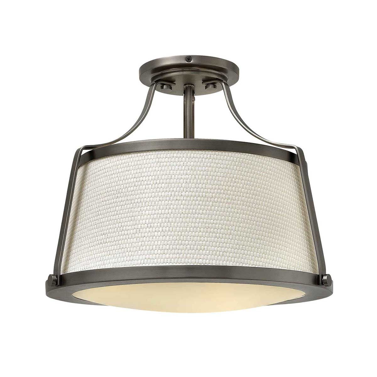 Vintage-Inspired Charlotte Flush Mount in Antique Nickel Finish