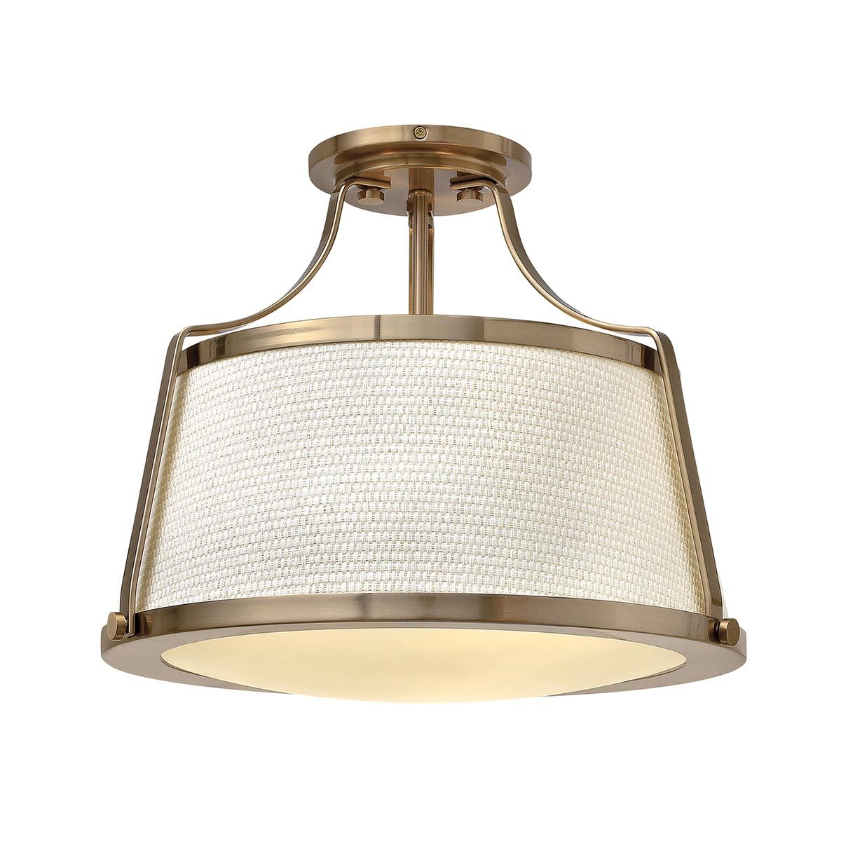 Charlotte Brushed Caramel Semi-Flush Light Fixture