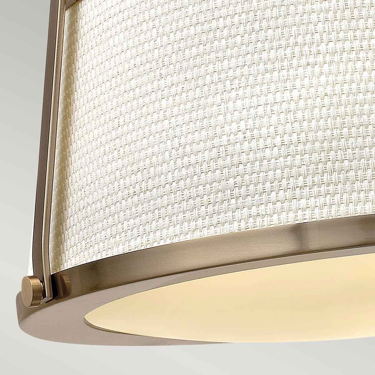 Charlotte Brushed Caramel Semi-Flush Light Fixture