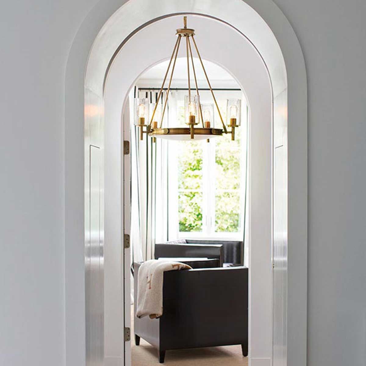 Heritage Brass Collier 5-Light Mid-Century Chandelier