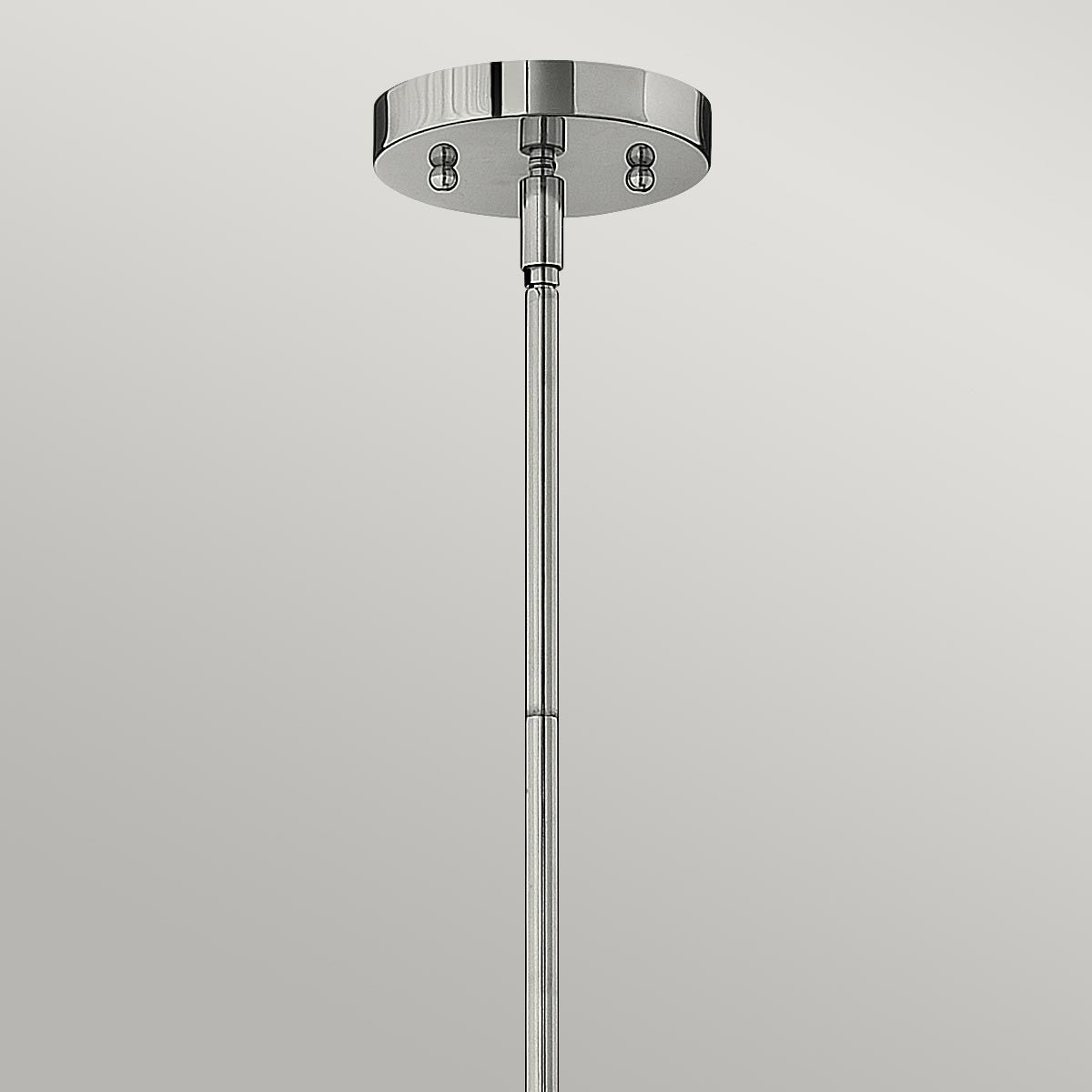 Vintage Chrome Glass Pendant Light Fixture