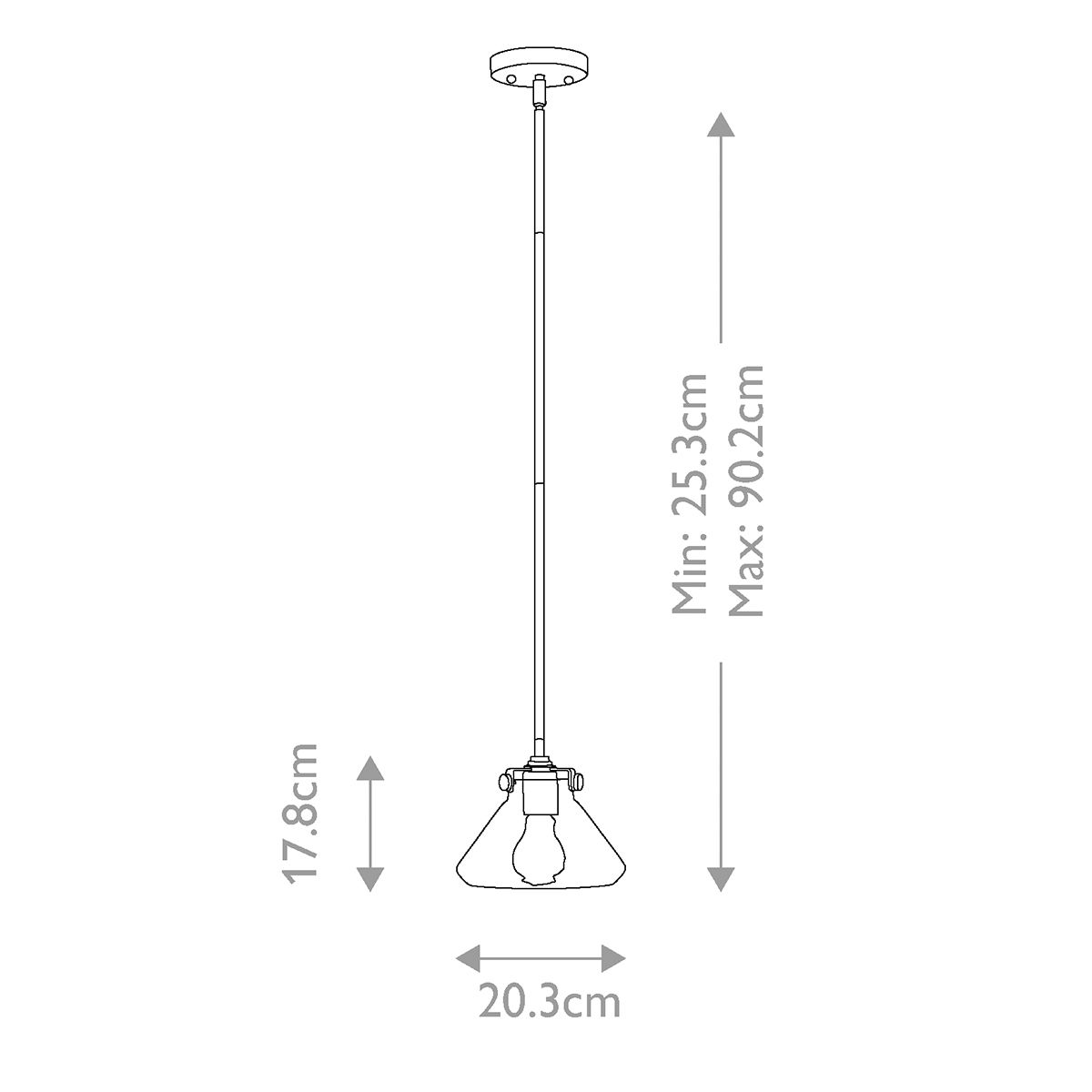Vintage Chrome Glass Pendant Light Fixture
