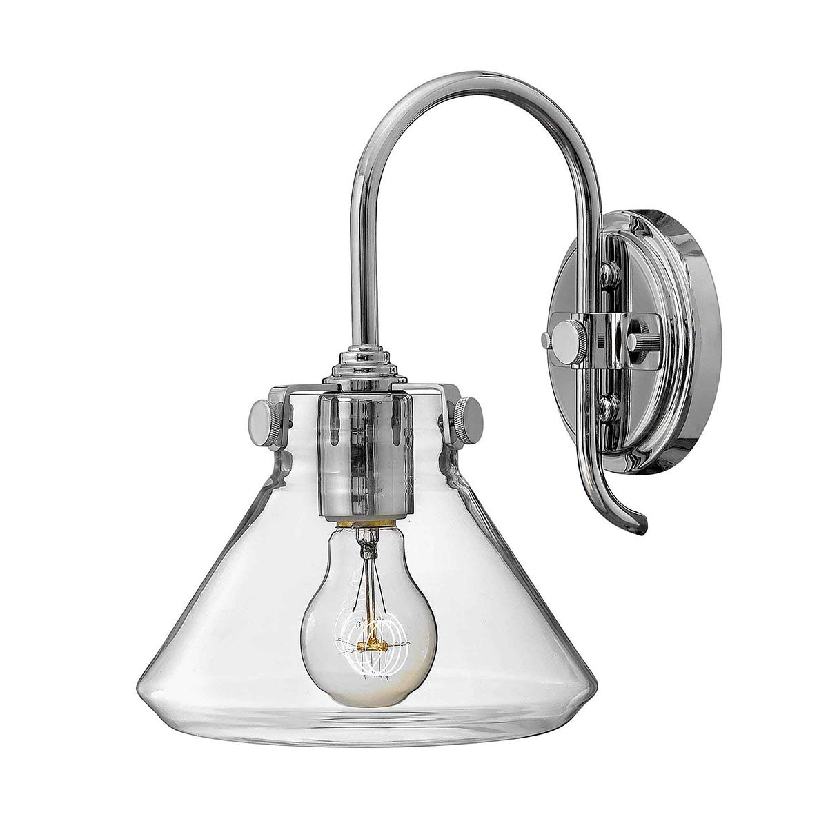 Timeless Chrome Glass Wall Sconce