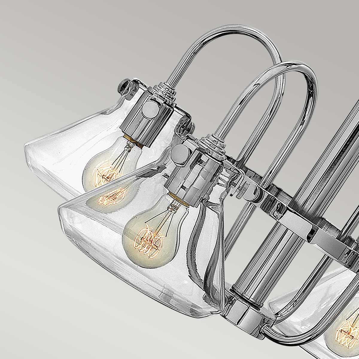Contemporary Elegance: Congress Chrome Glass Chandelier
