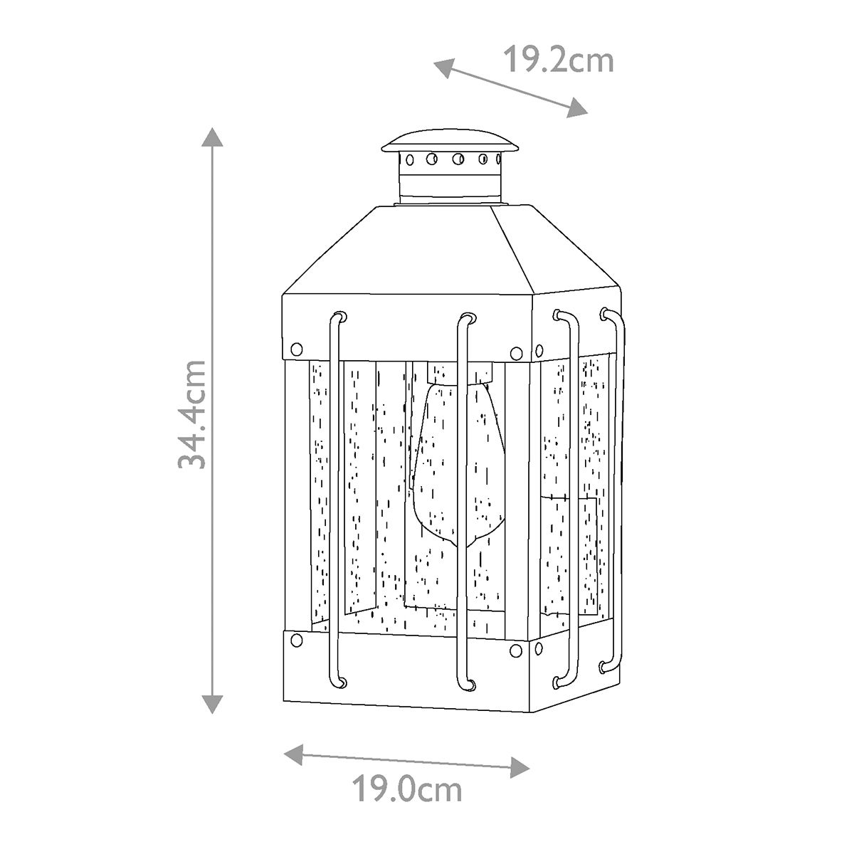 Fitzgerald Contemporary Outdoor Wall Lantern