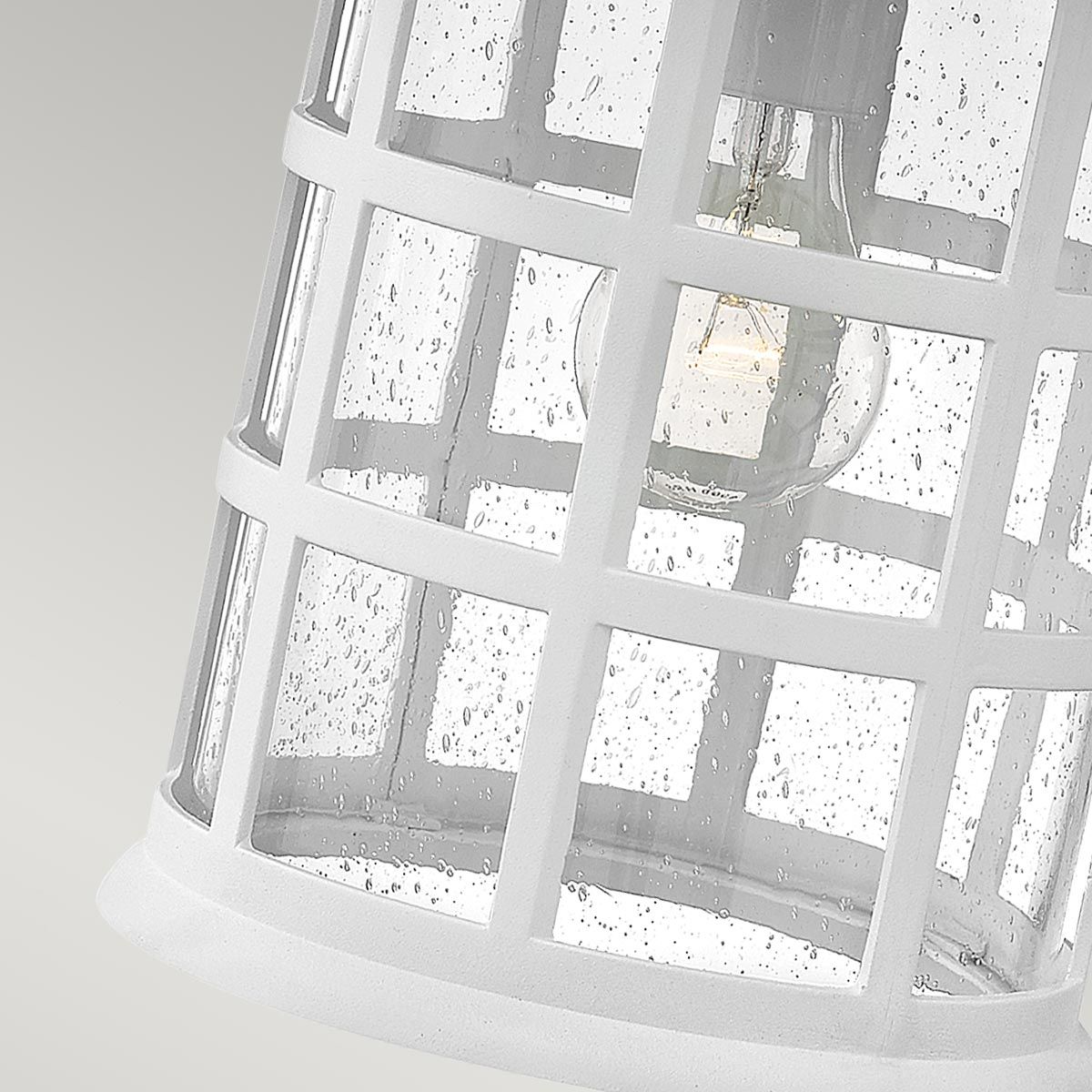 New England Classic 1-Light Outdoor Wall Lantern in Textured White