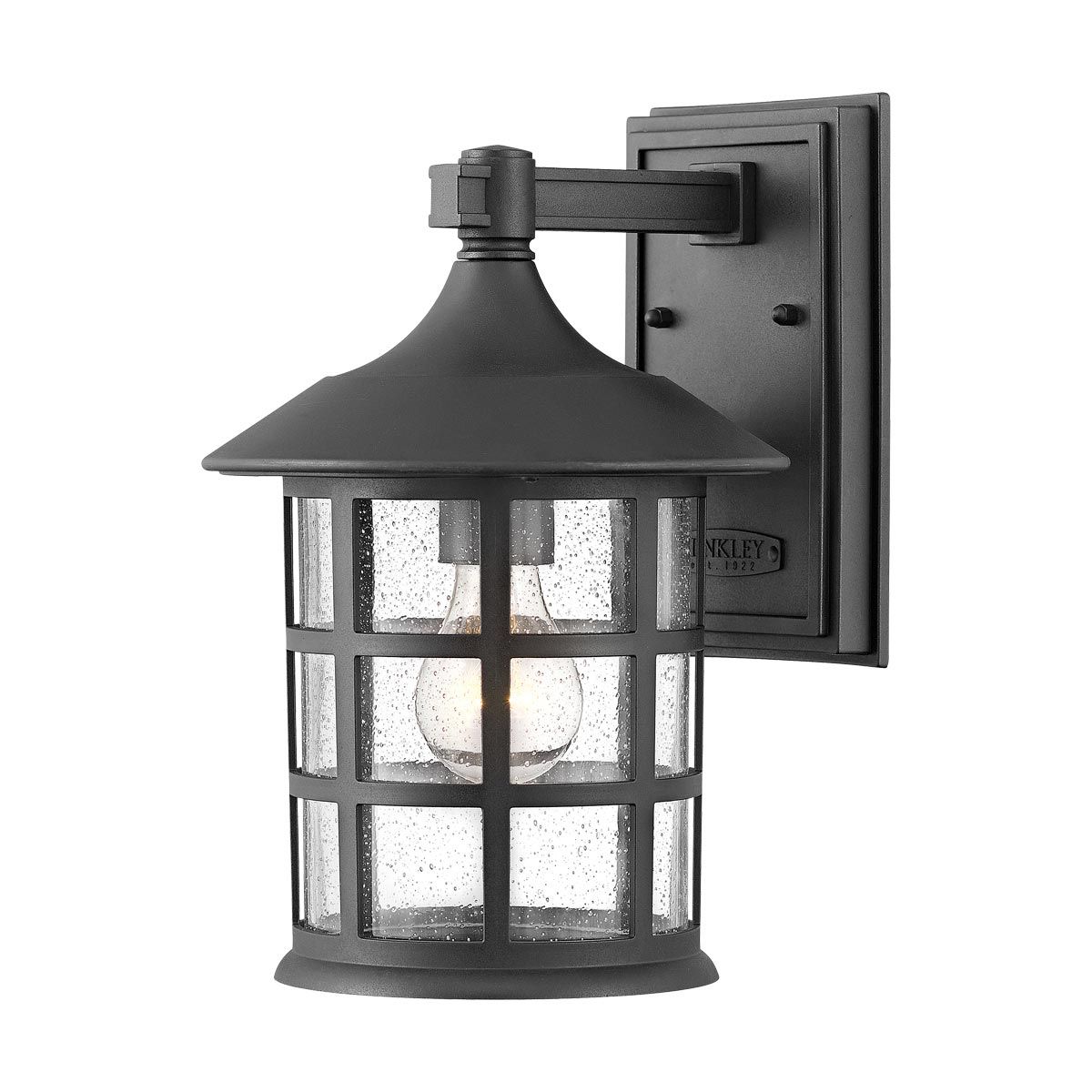 Classic New England-Style Medium Wall Lantern in Textured Black