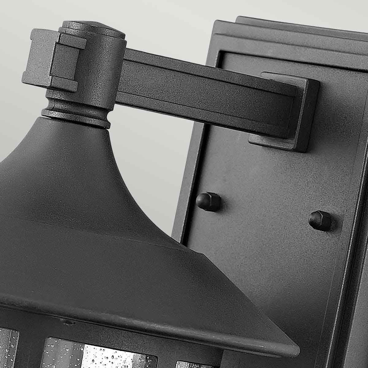 Classic New England-Style Medium Wall Lantern in Textured Black