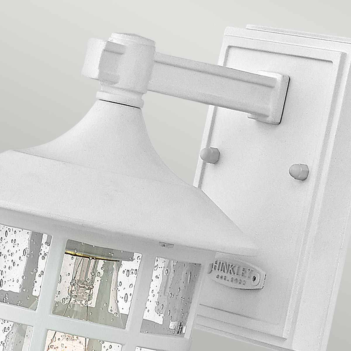 Classic New England 1-Light Textured White Outdoor Wall Lantern
