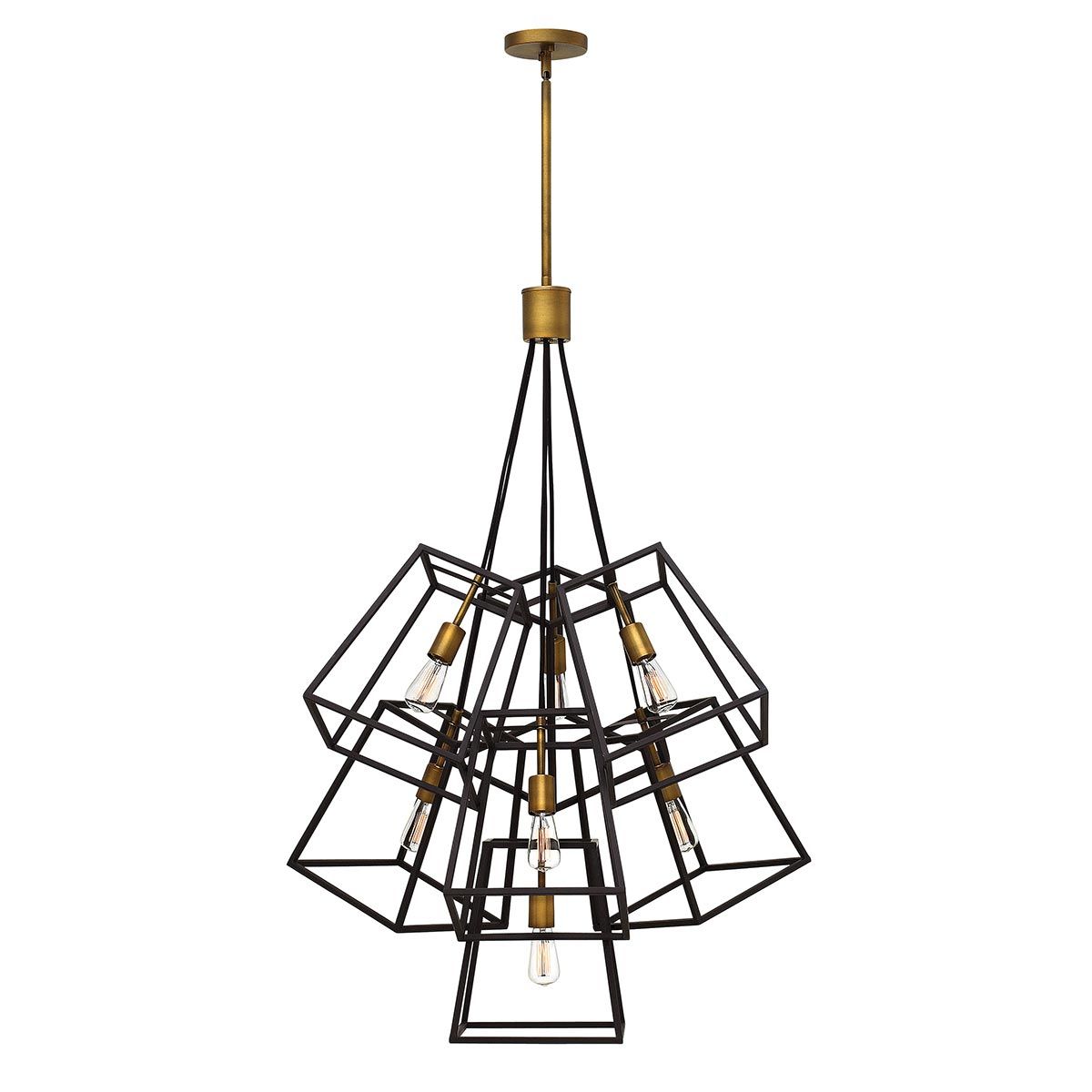 Fulton Industrial Elegance 7-Light Bronze Chandelier