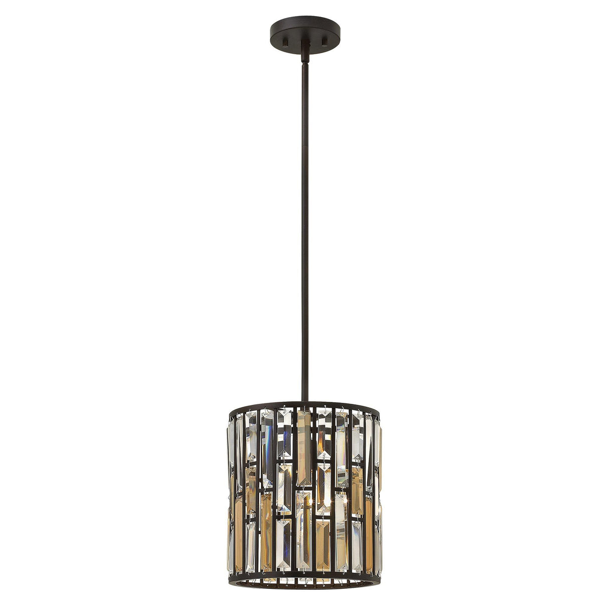 Vintage Bronze Gemma Mini Crystal Pendant Light