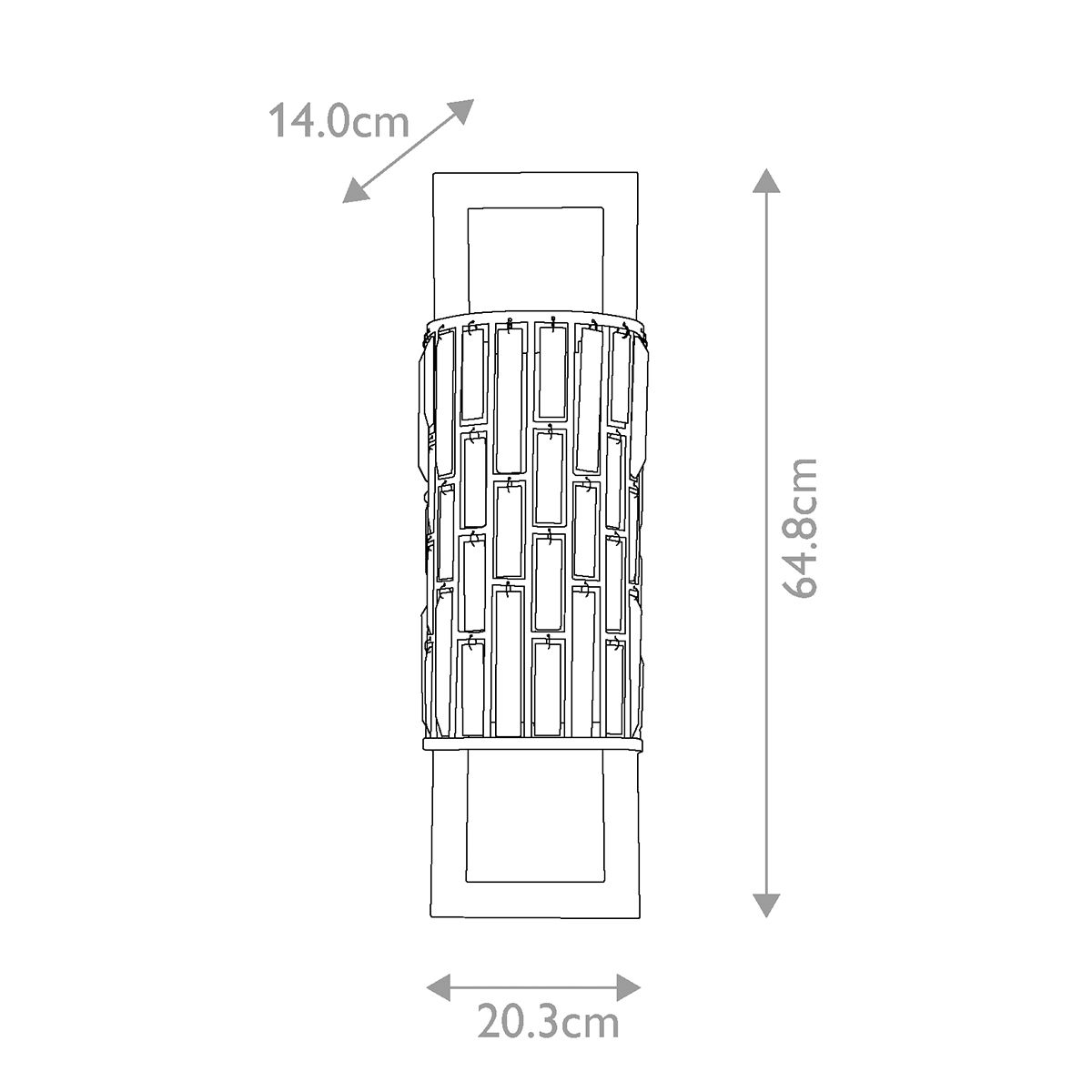 Gemma Dual Light Wall Fixture in Silver Leaf Finish