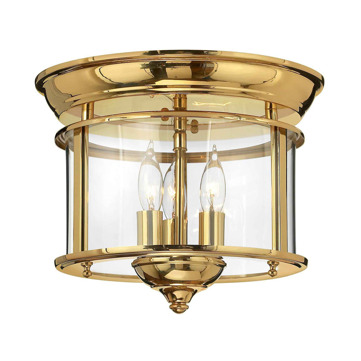 Polished Brass Gentry Classic Flush Mount Light