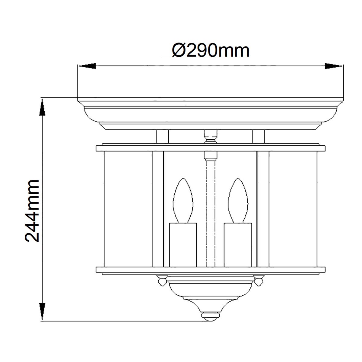 Polished Brass Gentry Classic Flush Mount Light