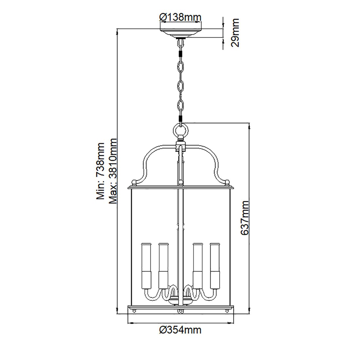 Timeless Elegance 6-Light Pendant in Polished Nickel
