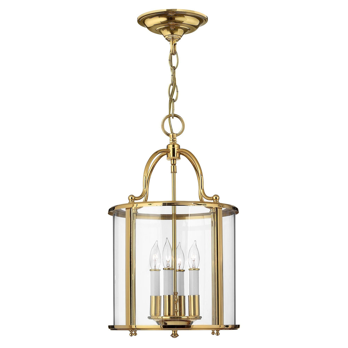 Gentry Medium Pendant in Lustrous Polished Brass