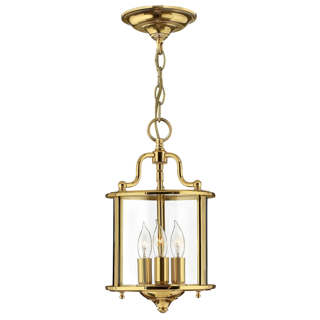 Gentry Elegant Pendant in Polished Brass