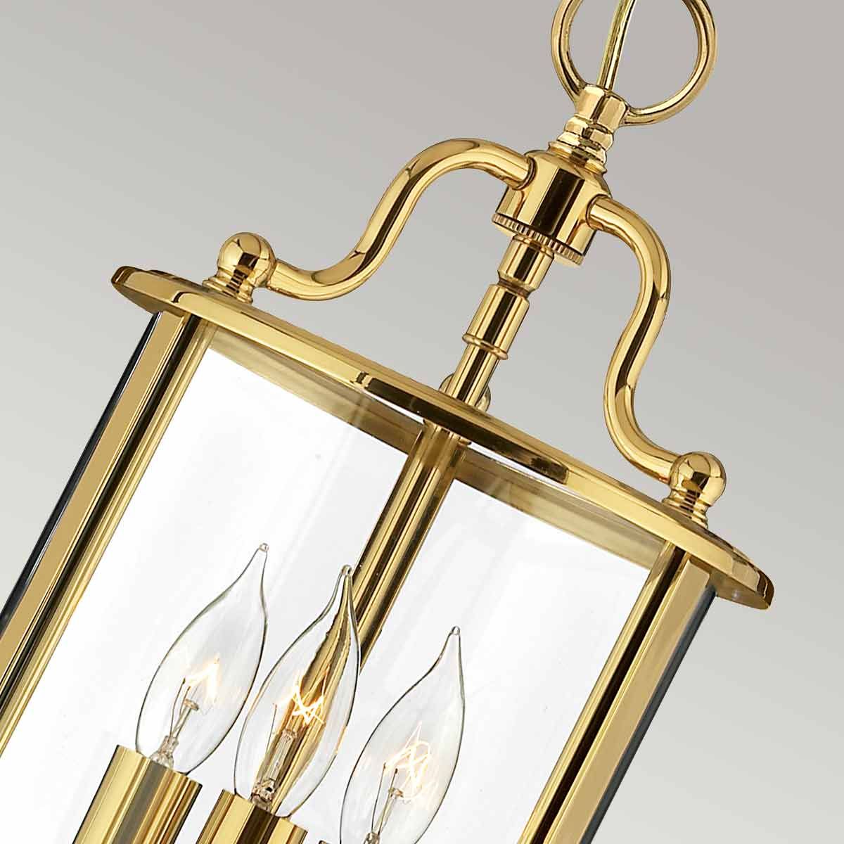 Gentry Elegant Pendant in Polished Brass