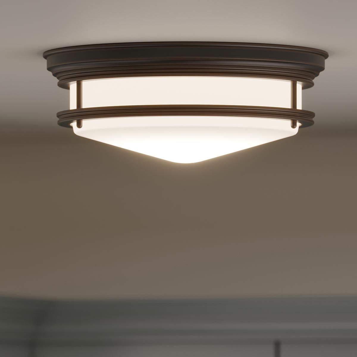 Hadley 3-Light Flush Mount in Oil Rubbed Bronze Finish