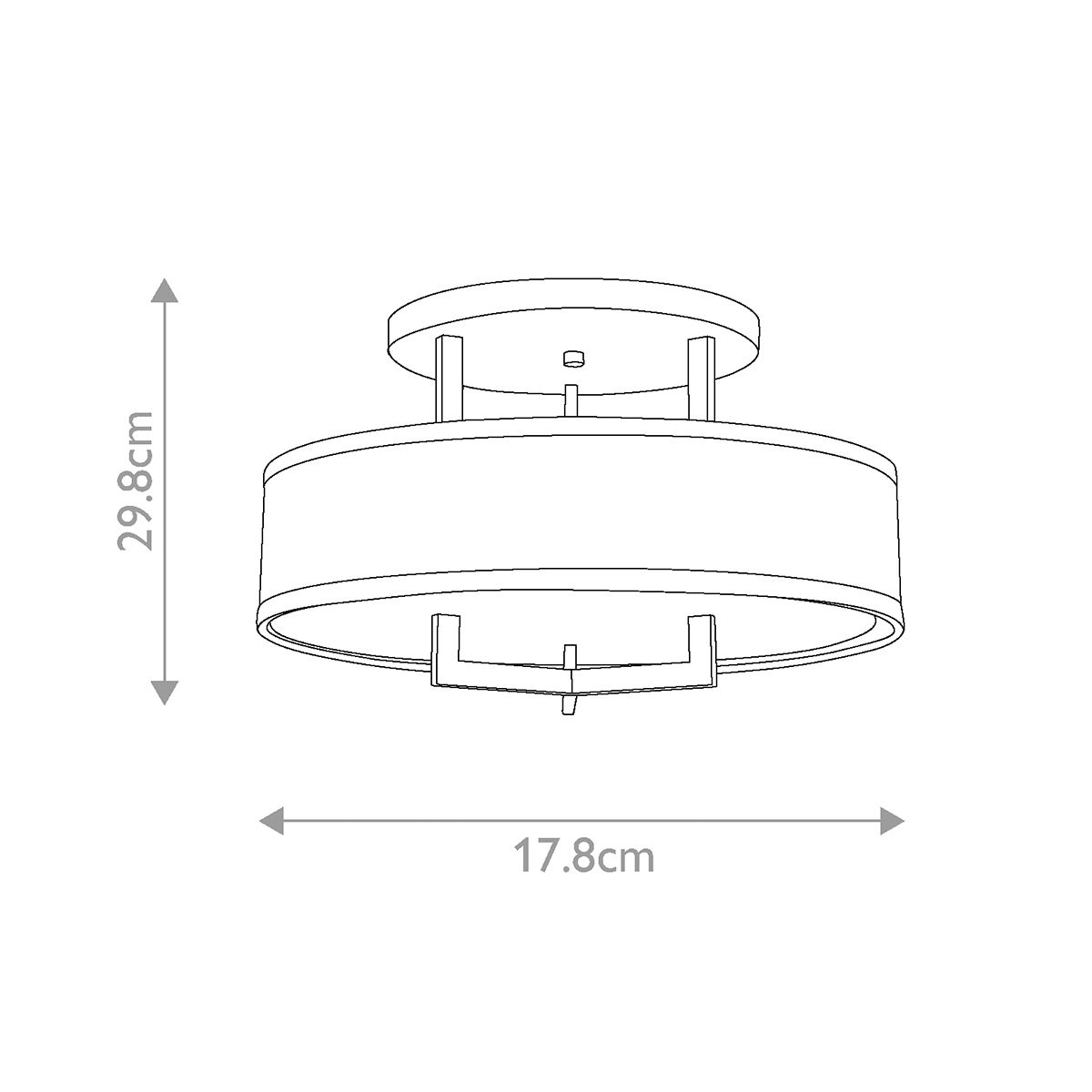 Hampton Antique Nickel Urban Sophistication Ceiling Light