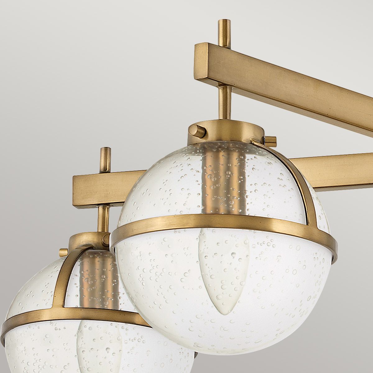 Hollis 5 Light Semi-Flush Heritage Brass