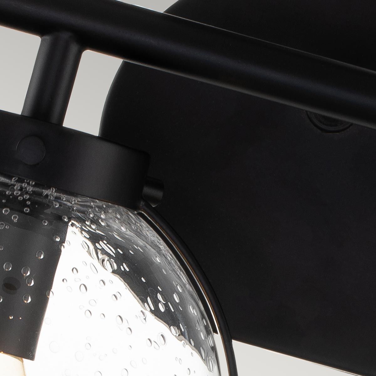 Hollis Art Deco Black 2-Light Wall Sconce