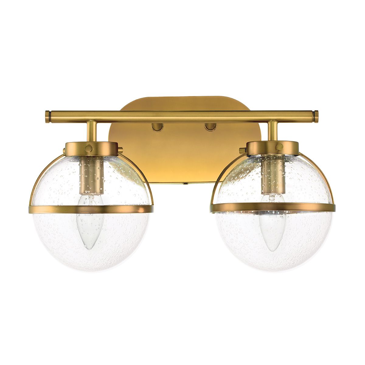 Hollis Heritage Brass 2-Light Art Deco Wall Sconce