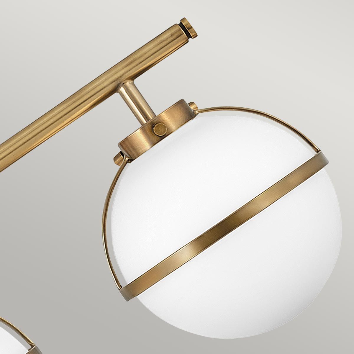 Hollis Heritage Brass 3-Light Art Deco Wall Fixture