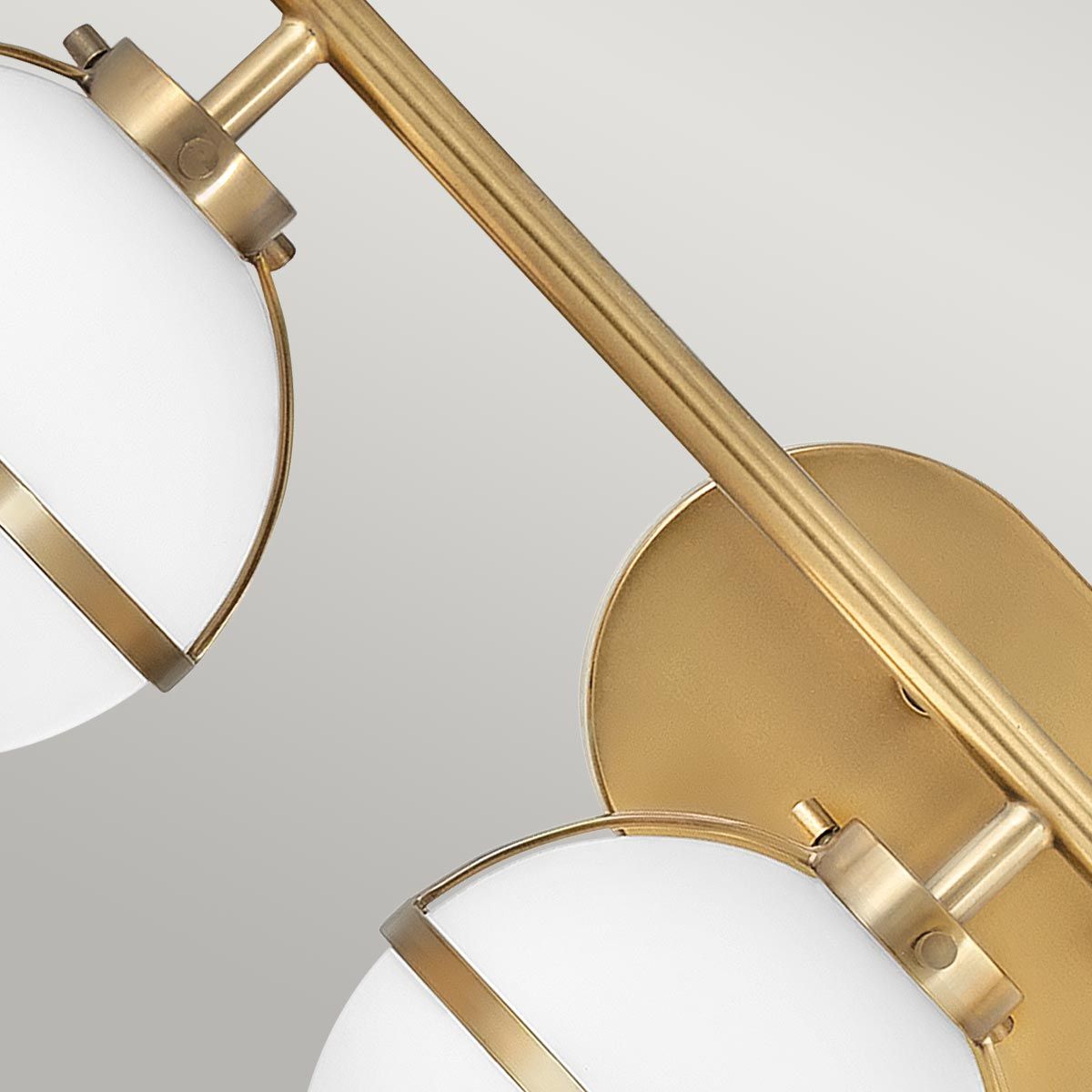 Hollis Heritage Brass 3-Light Art Deco Wall Fixture