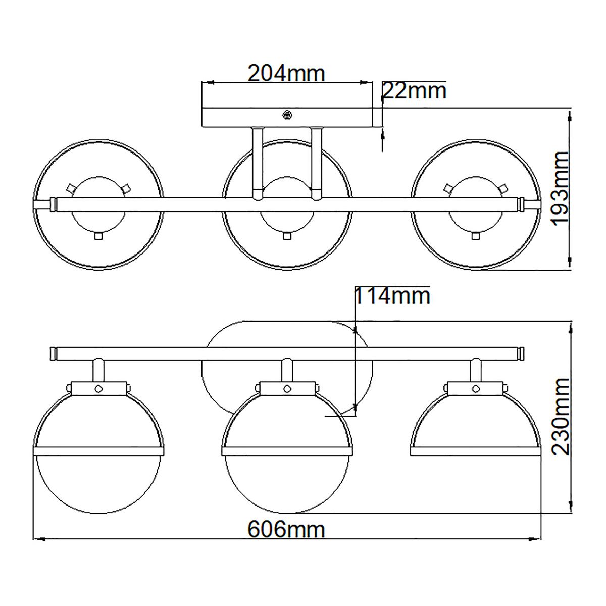 Hollis Heritage Brass 3-Light Art Deco Wall Fixture