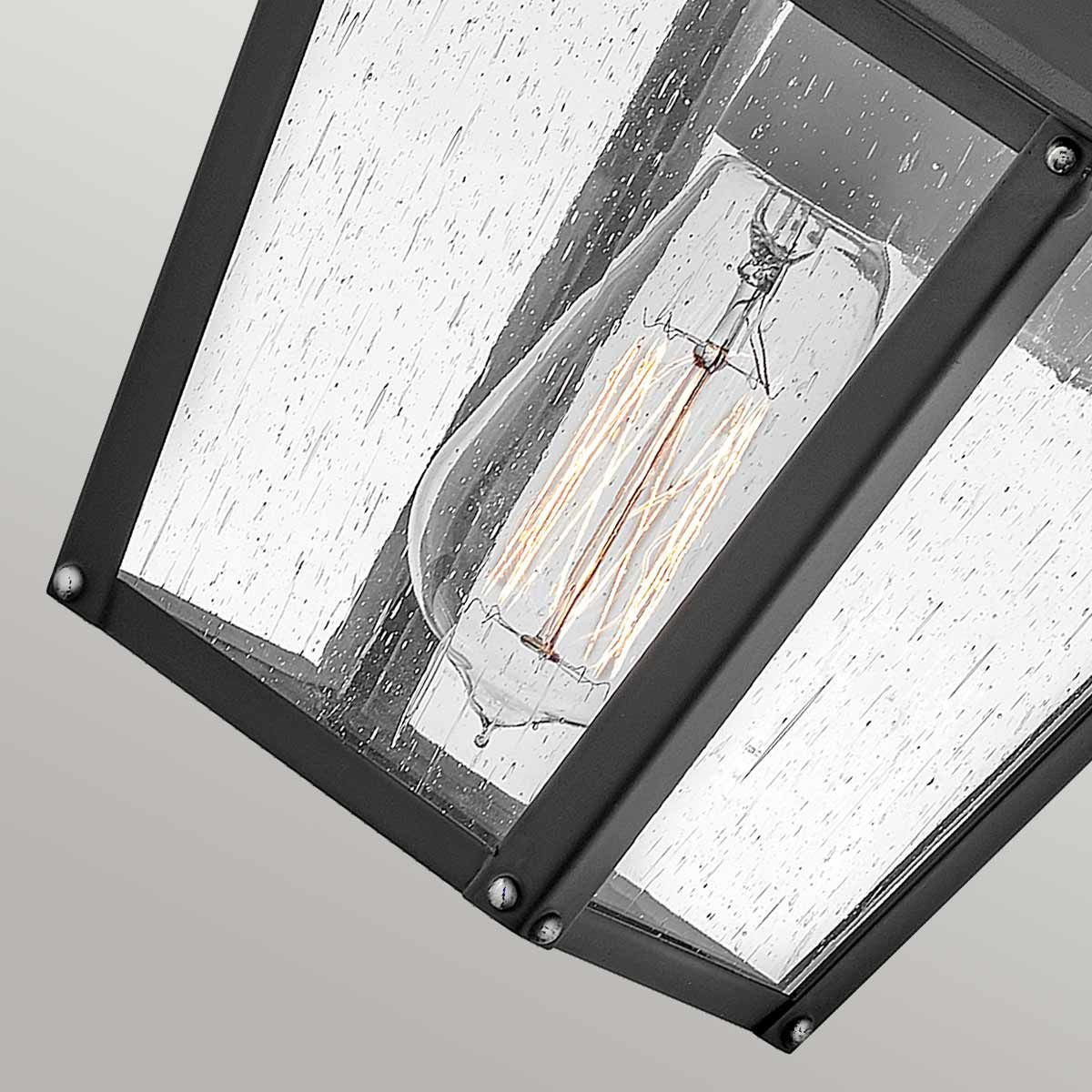 Huntersfield Outdoor Wall Lantern with Seeded Glass