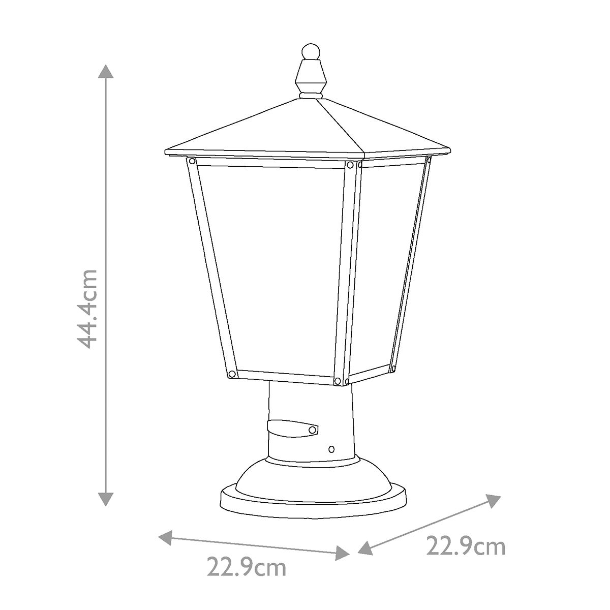 Elegant Huntersfield Dual Light Outdoor Pedestal Lantern