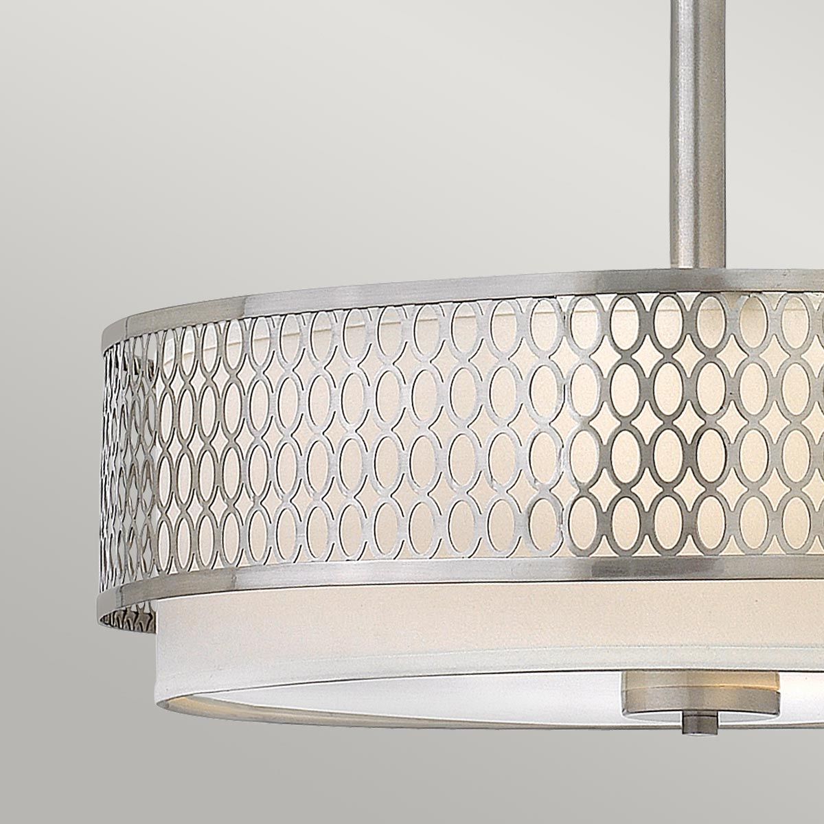 Jules Brushed Nickel Oval Pendant Light Fixture