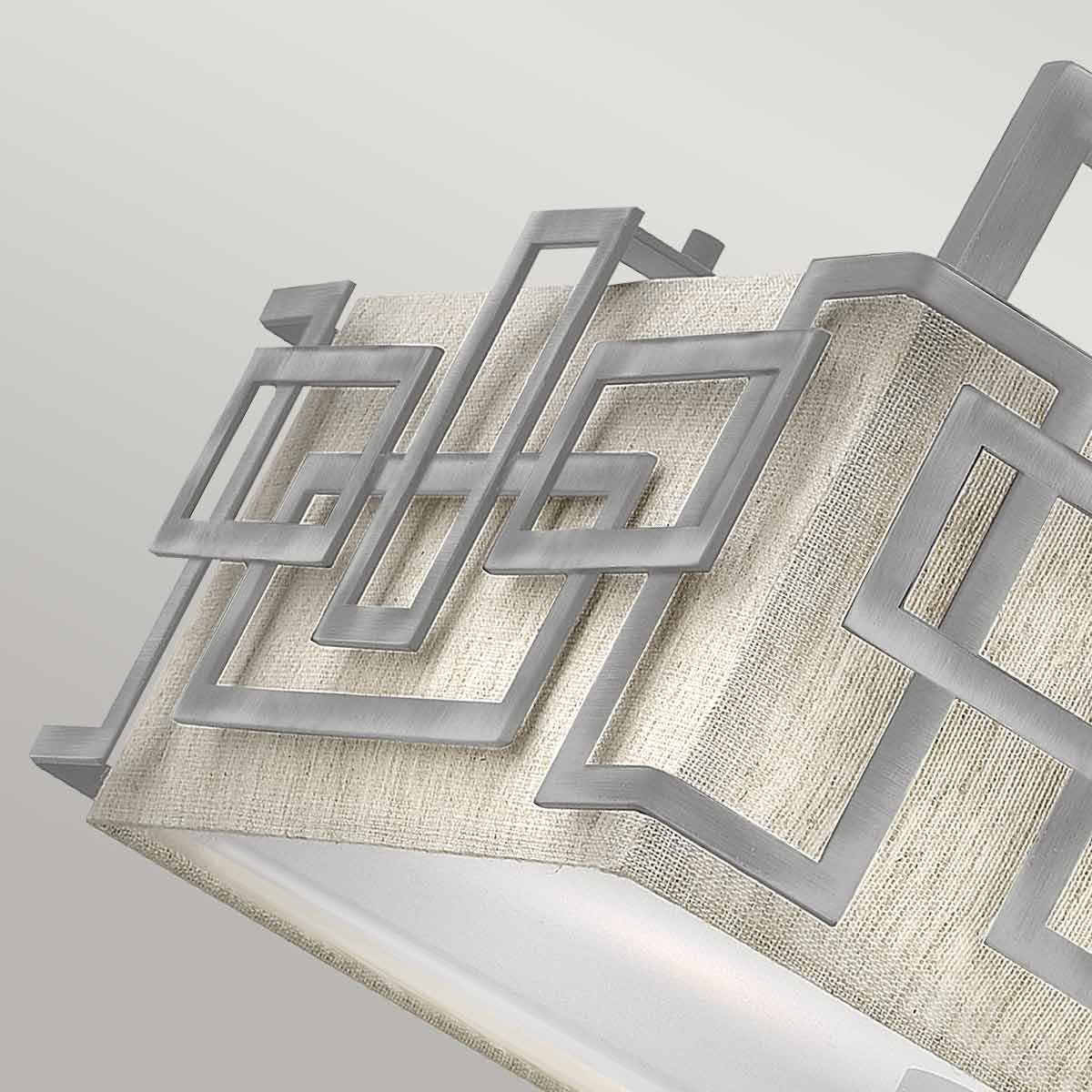 Antique Nickel Geometric Semi-Flush Ceiling Light