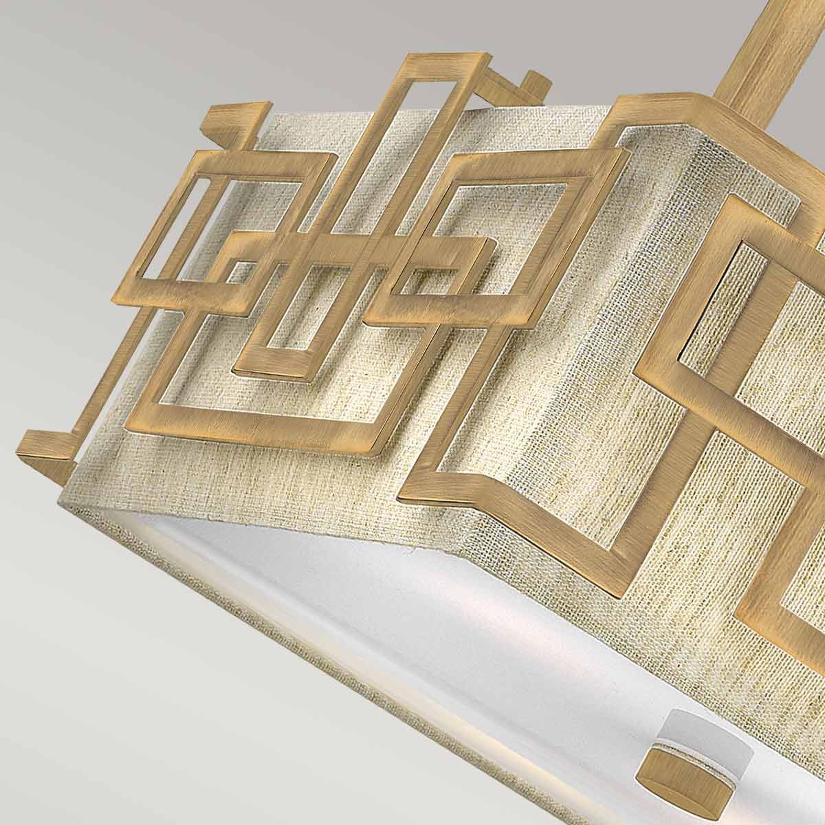 Chic Bronze Lanza Geometric Semi-Flush Mount Fixture