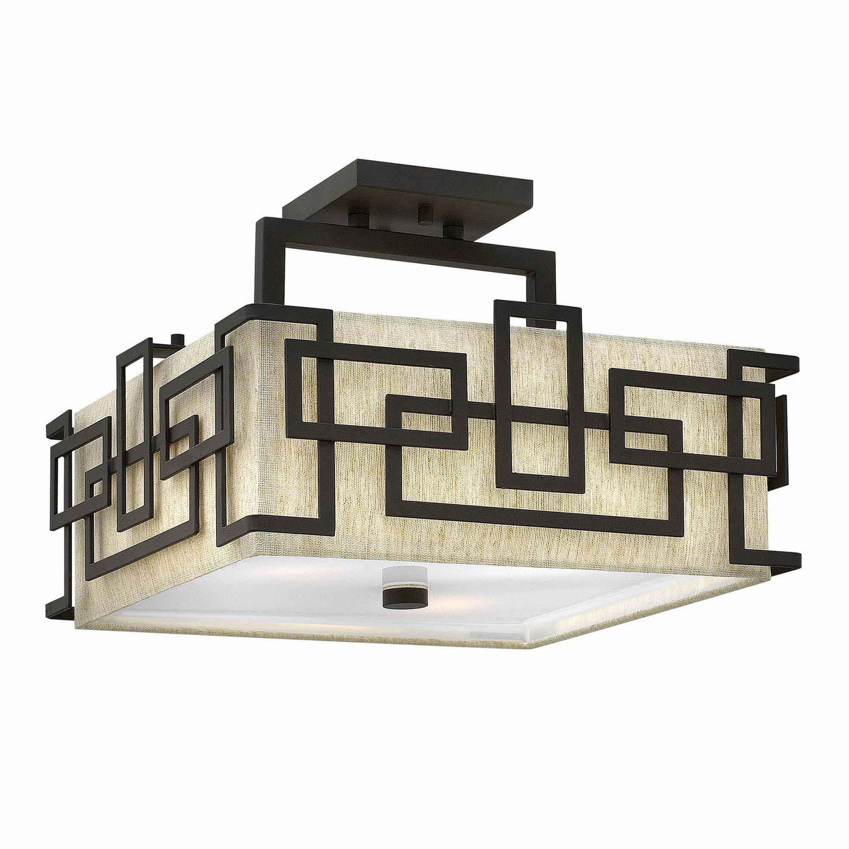 Lanza Modern Geometric Semi-Flush Ceiling Light