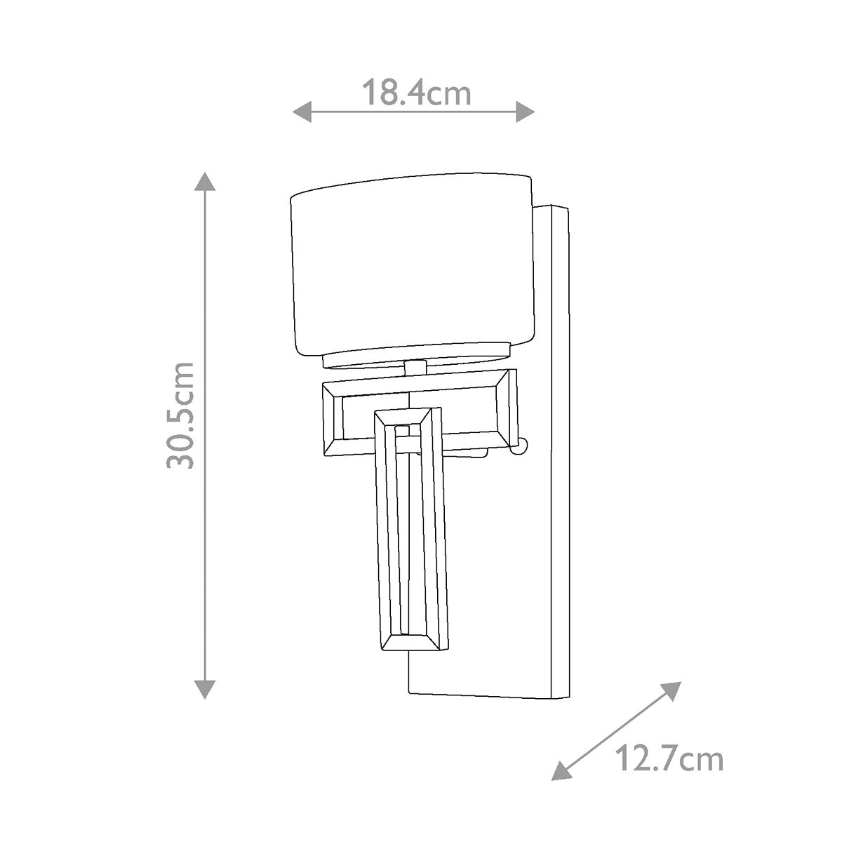 Contemporary Lanza Polished Chrome Wall Light