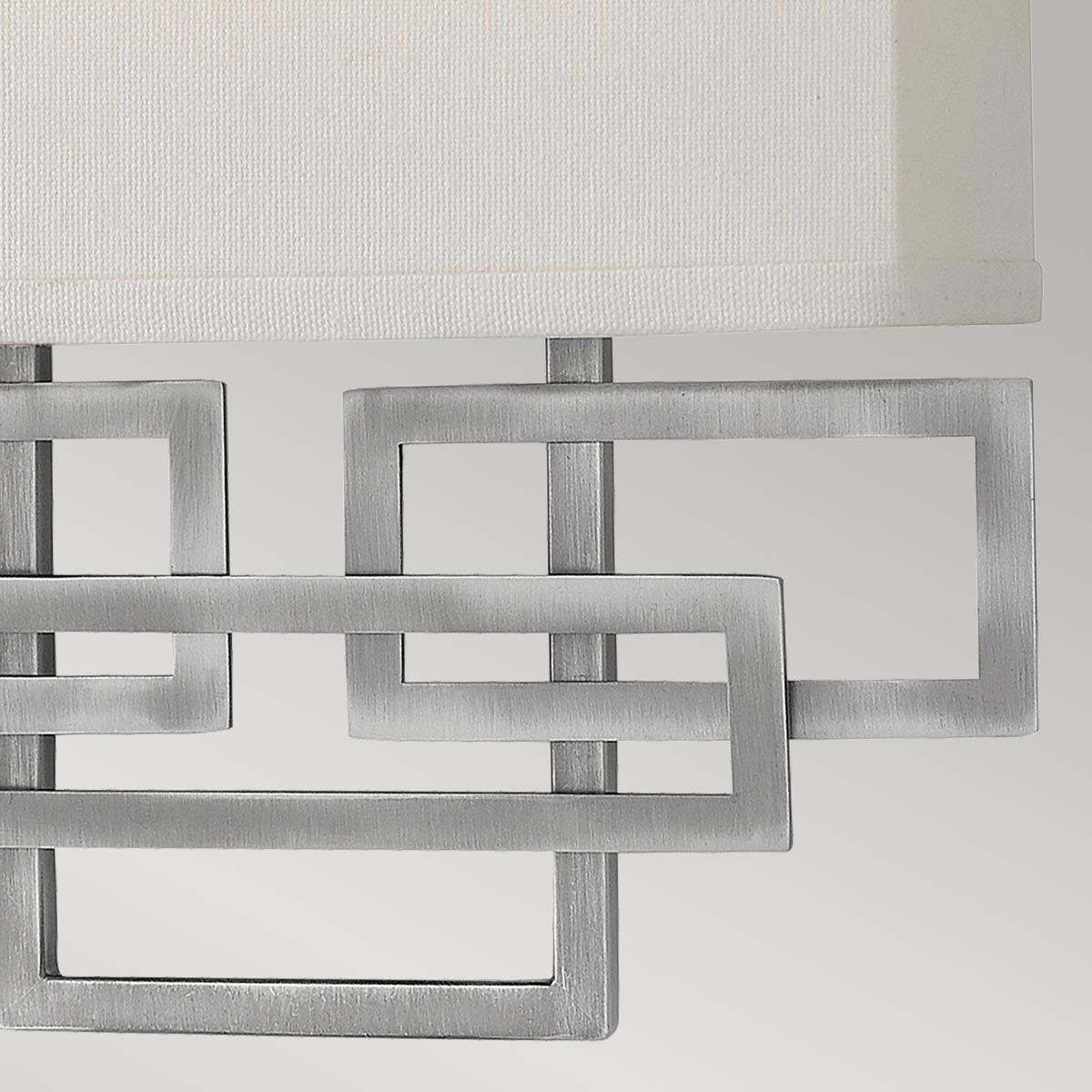 Lanza Dual Light Fixture in Antique Nickel Finish