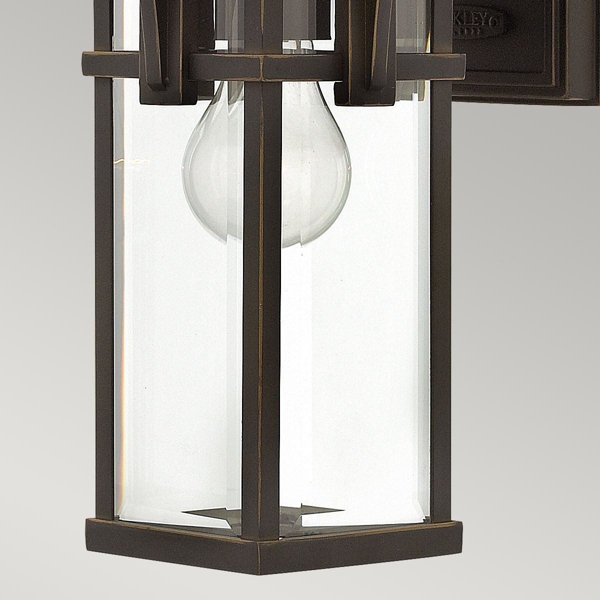 Manhattan Outdoor Wall Lantern by Hinkley in Oil Rubbed Bronze