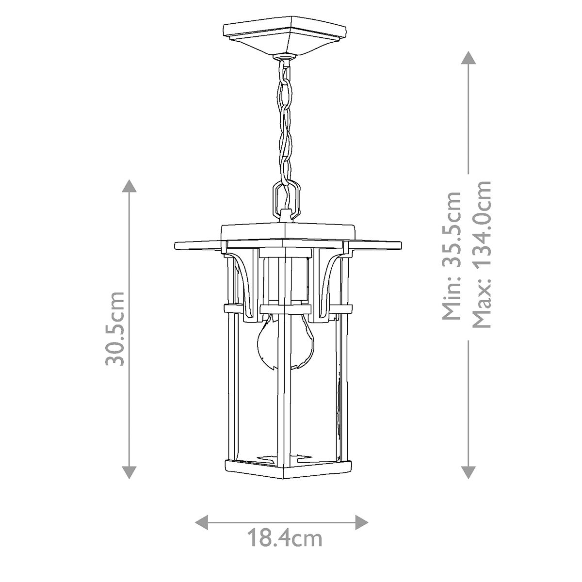 Vintage Manhattan Hanging Lantern in Oil Rubbed Bronze